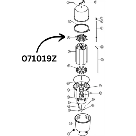 Pentair 2000 and 4000 Series Holding Wheel Assembly Kit 071019Z