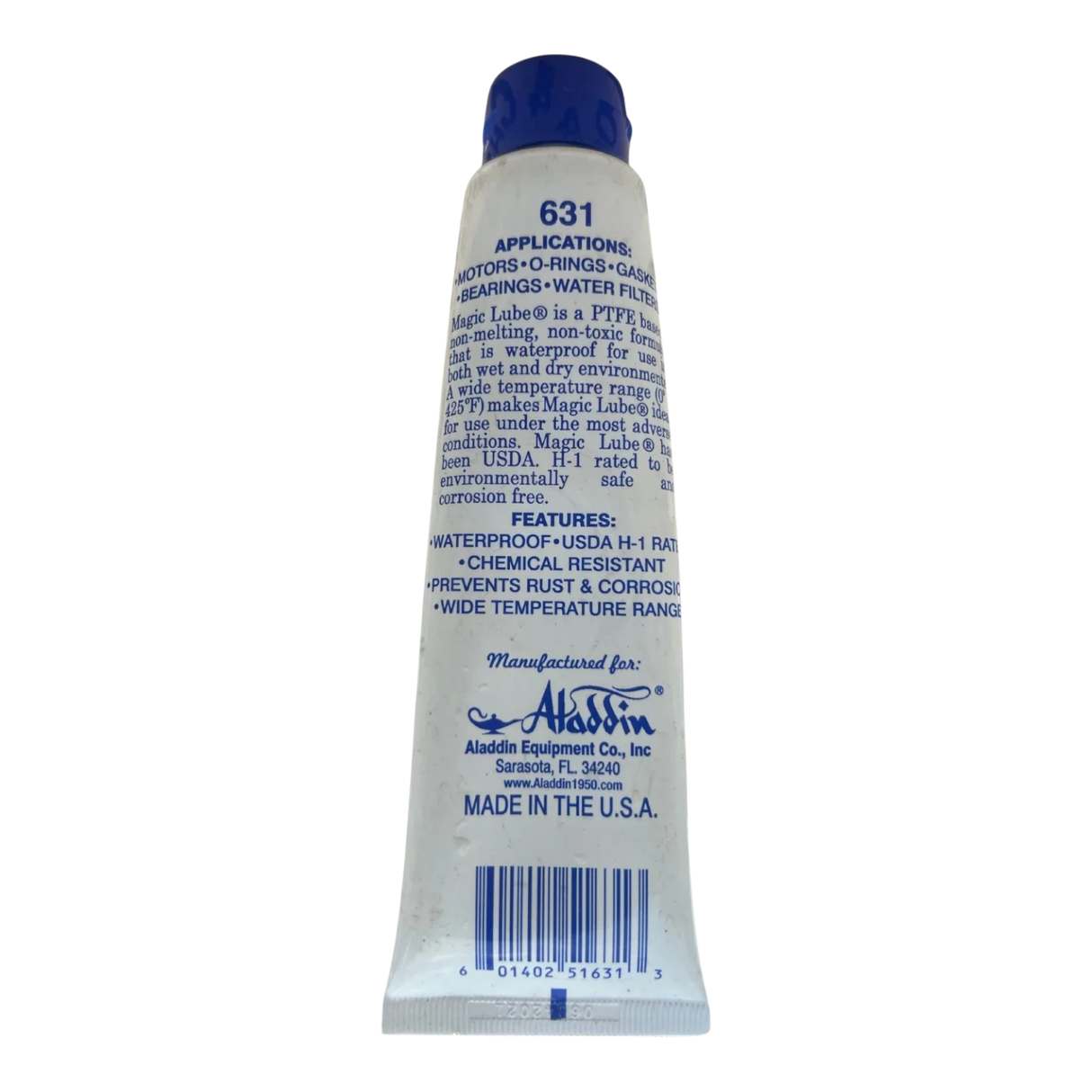 Aladdin Magic Lube, PTFE Lubricant/Sealant, 5 oz, Back