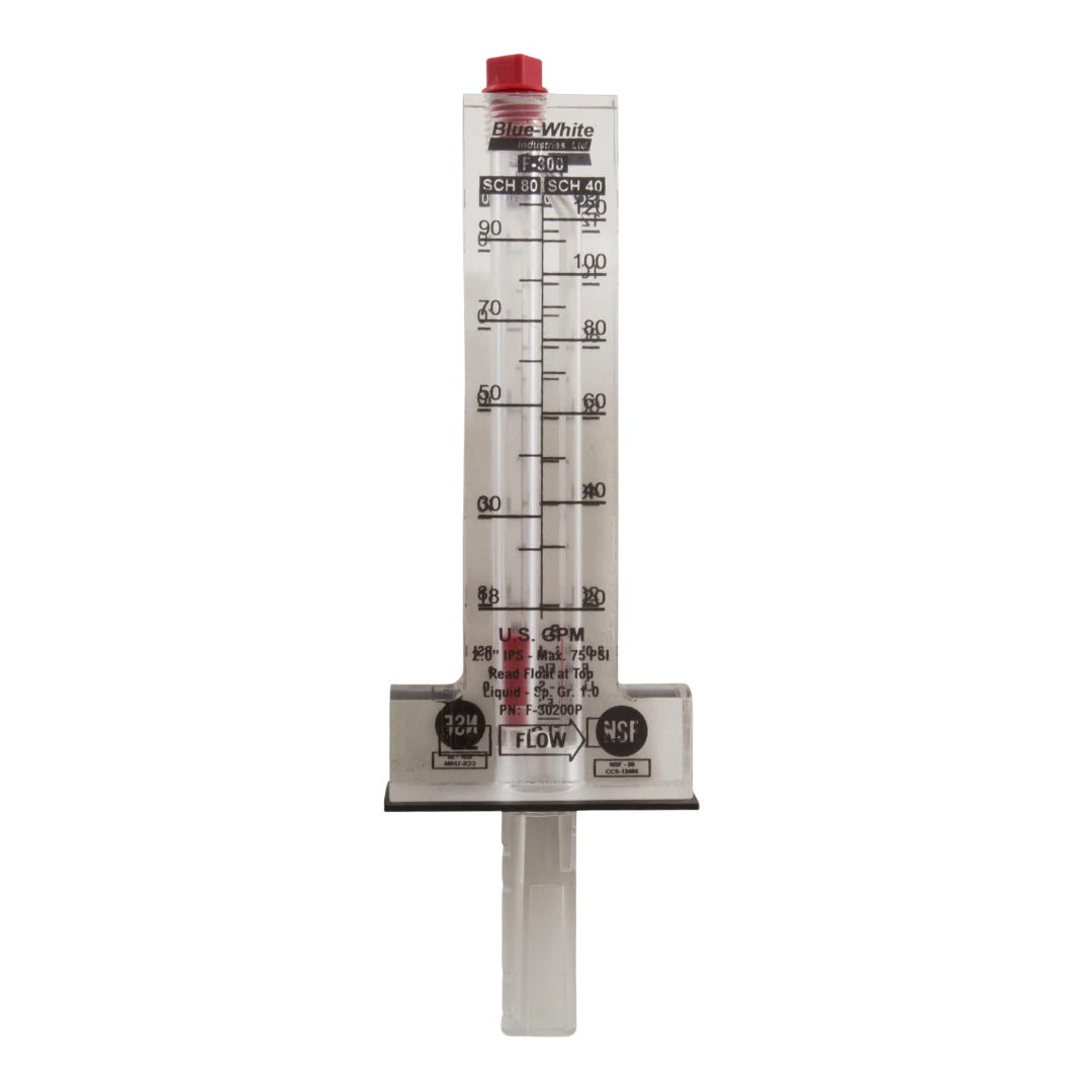 Blue White 1-1/2 inch Flow Meter