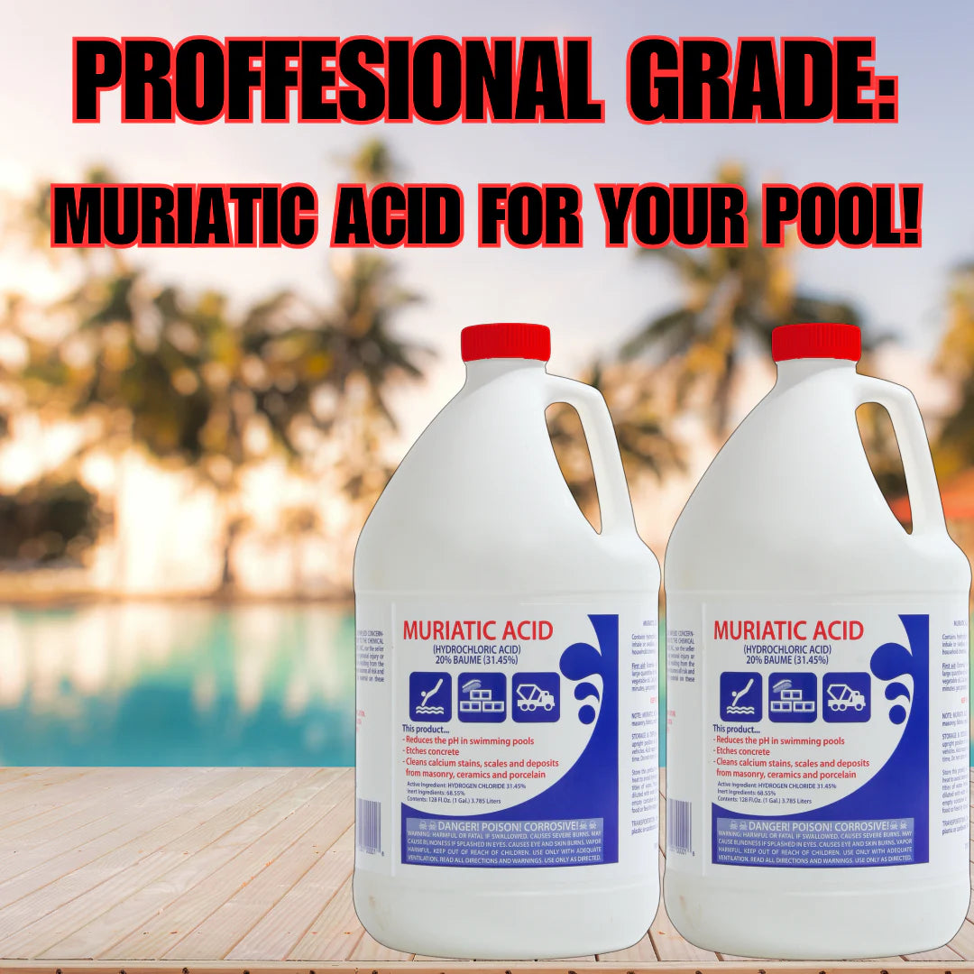 Buckmans Muriatic Acid for Pools, Concrete Etching, Acid Washing