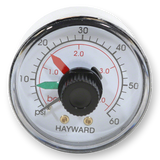 Hayward 0 - 60 PSI Back Mount Pressure Gauge for Hayward Cartridge & DE Filters| ECX2712B1