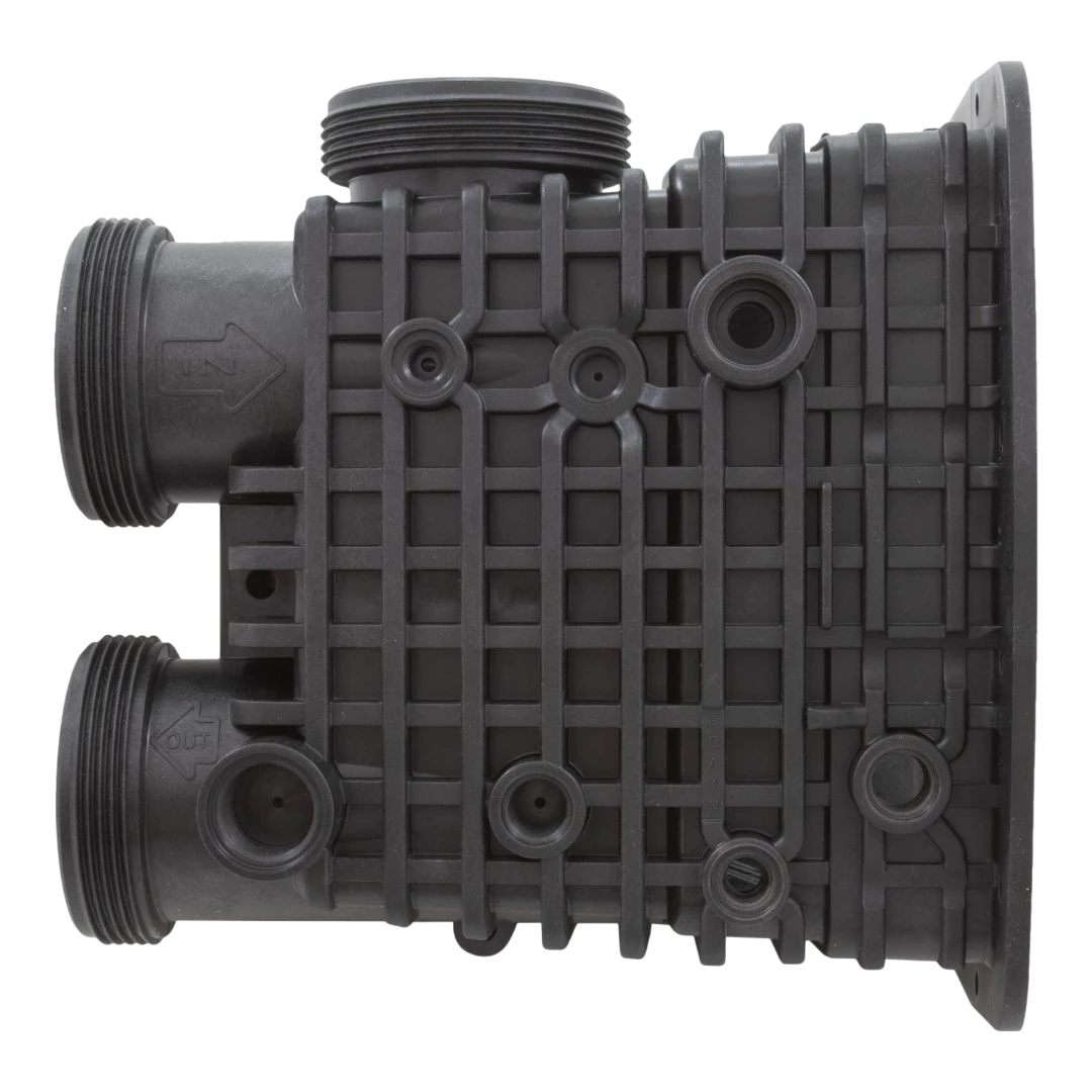 Jandy JXi Pro Series 3-Port Heater Manifold without backplate.