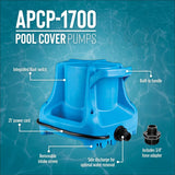 Little Giant Automatic Pool Cover Pump Model APCP-1700 - 1700 GPH - 25 Foot Cord