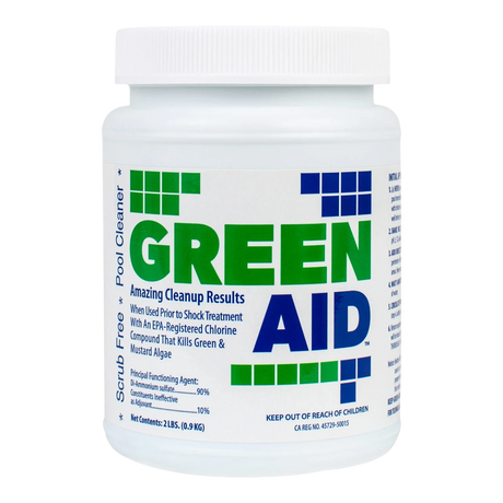 Natural Chemistry Green Aid algae killer for clean pools.