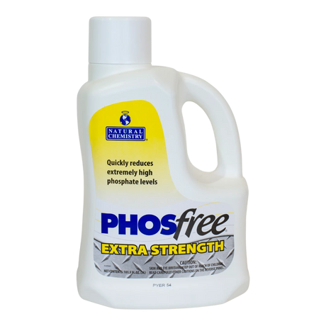 Natural Chemistry Phosfree Extra Strength phosphate remover for pools.