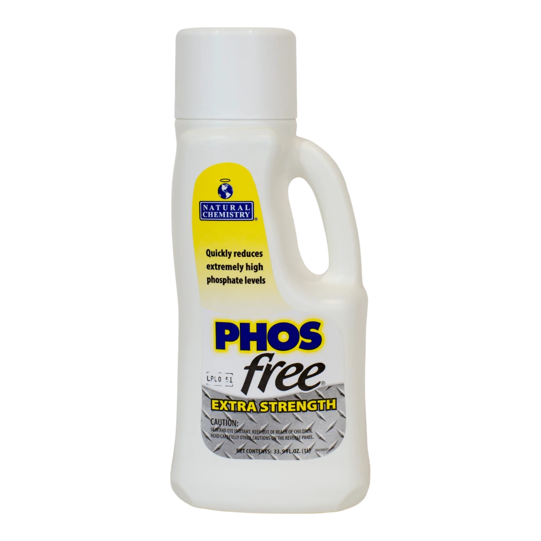 Natural Chemistry Phosfree Extra Strength phosphate remover for pools.