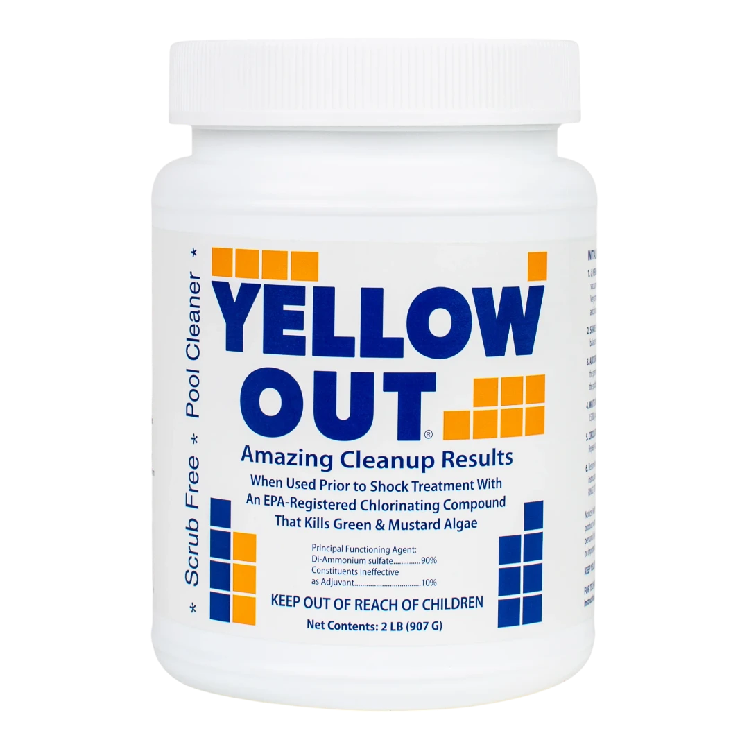 Natural Chemistry Yellow Out for effective algae removal in pools.