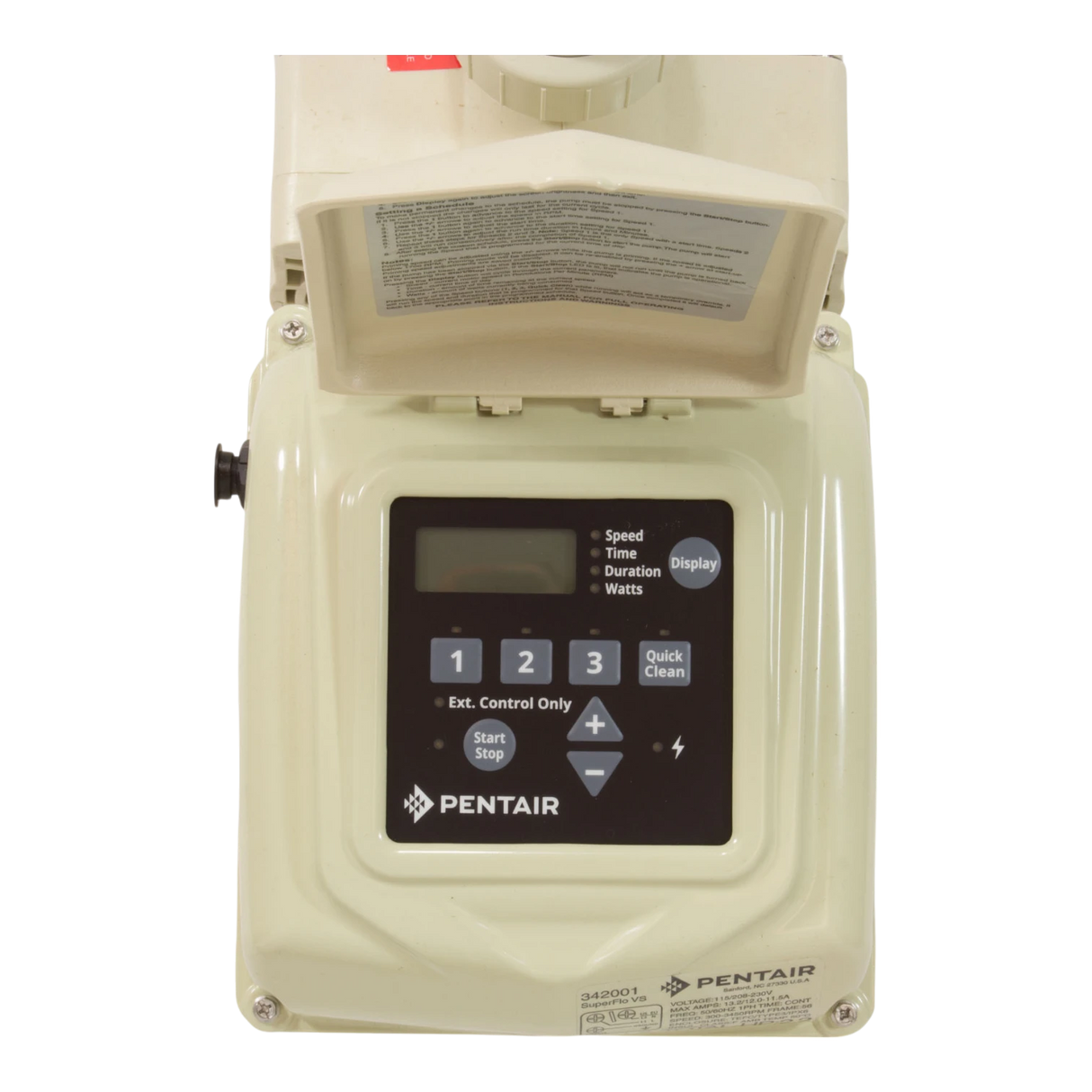 Pentair Superflo VST, 1.5HP Variable Speed Pool Pump, Keypad View - EZ Pools