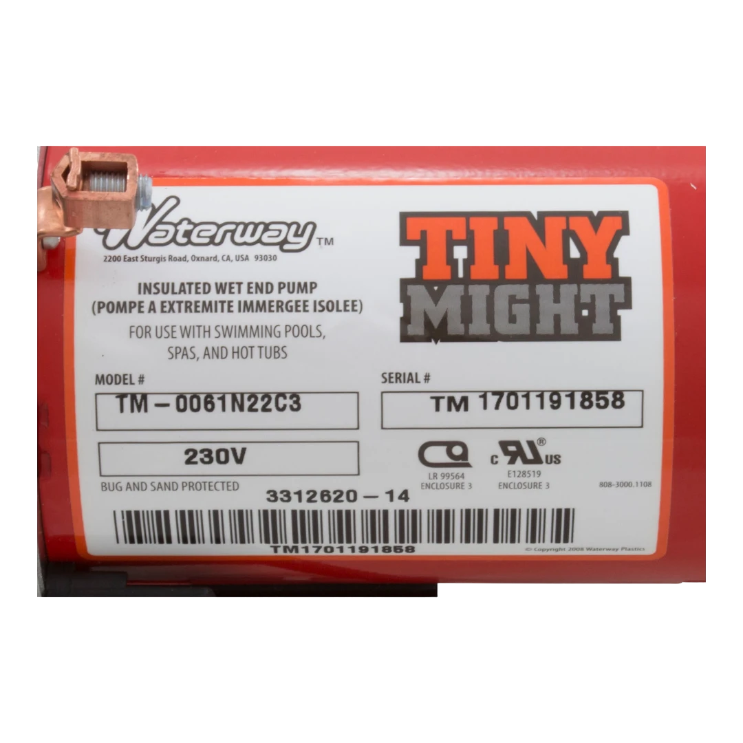 Waterway 1" x 1" Tiny Might Pump - 1/16 HP - 230V