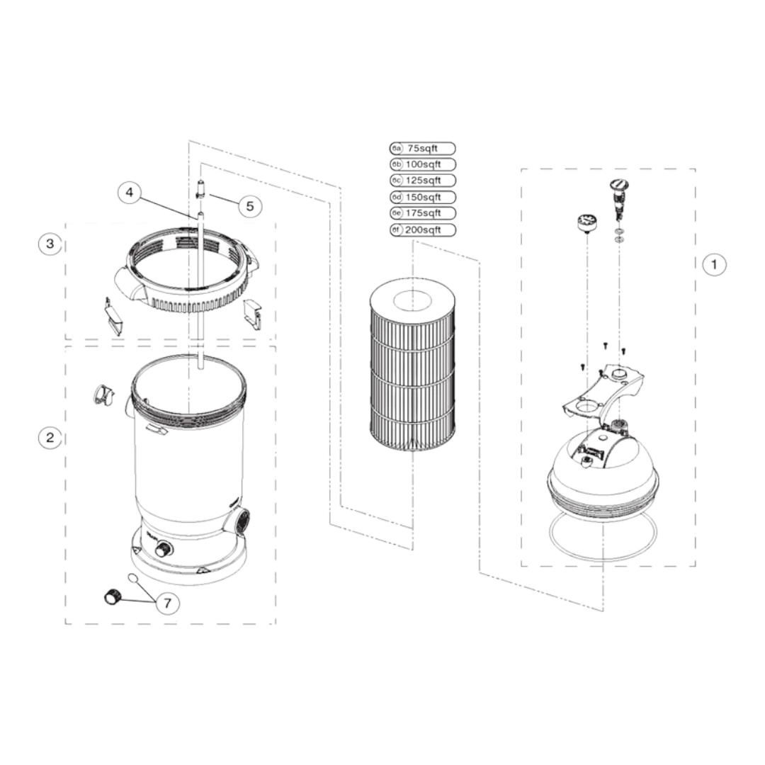 Waterway Pro-Clean 75Sf Cartridge Filter