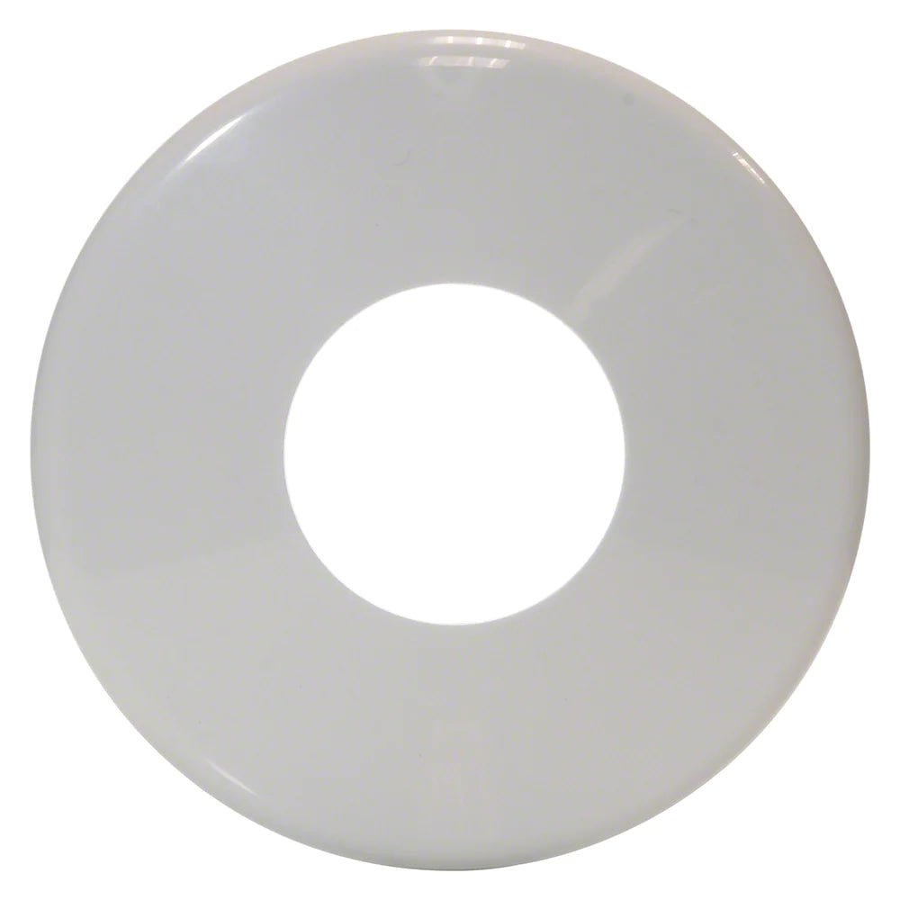 Plastic Escutcheon Plate 5 Inches - 1.90 Inch O.D. - White - EZ Pools